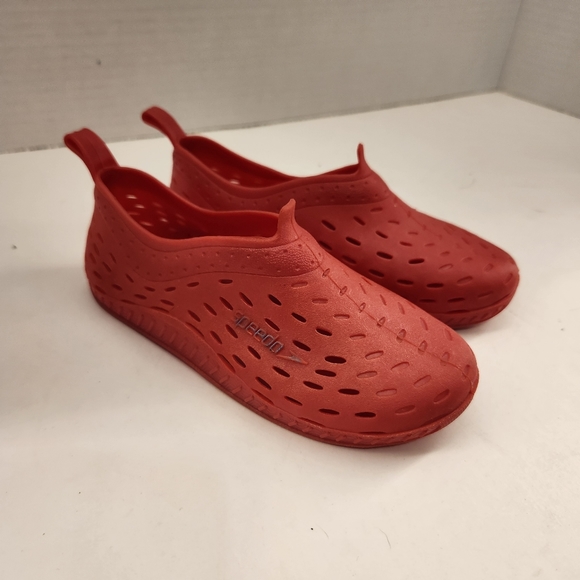 Speedo Toddler Boy Water Shoes 9/10 Red Outdoor Fast Drying Breathable Pool Flat - Picture 2 of 7